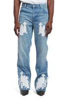 DEMI FLARE FIT STONE WASH WITH PATCHES