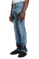 SLIM FIT STONE WASH WITH PATCHES