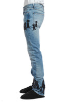SLIM FIT STONE WASH WITH PATCHES