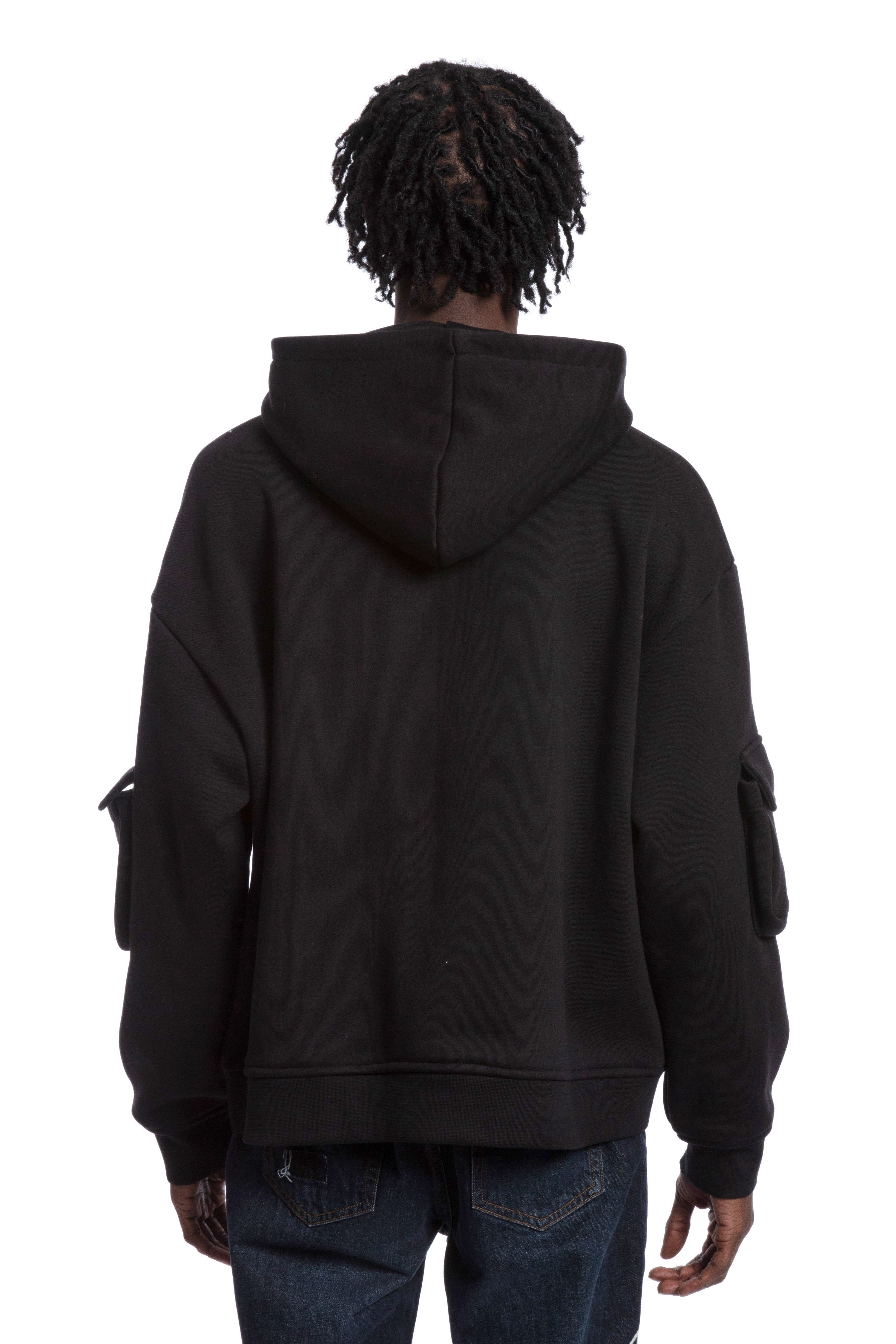 MULTI POCKET HOODED SWEATSHIRT