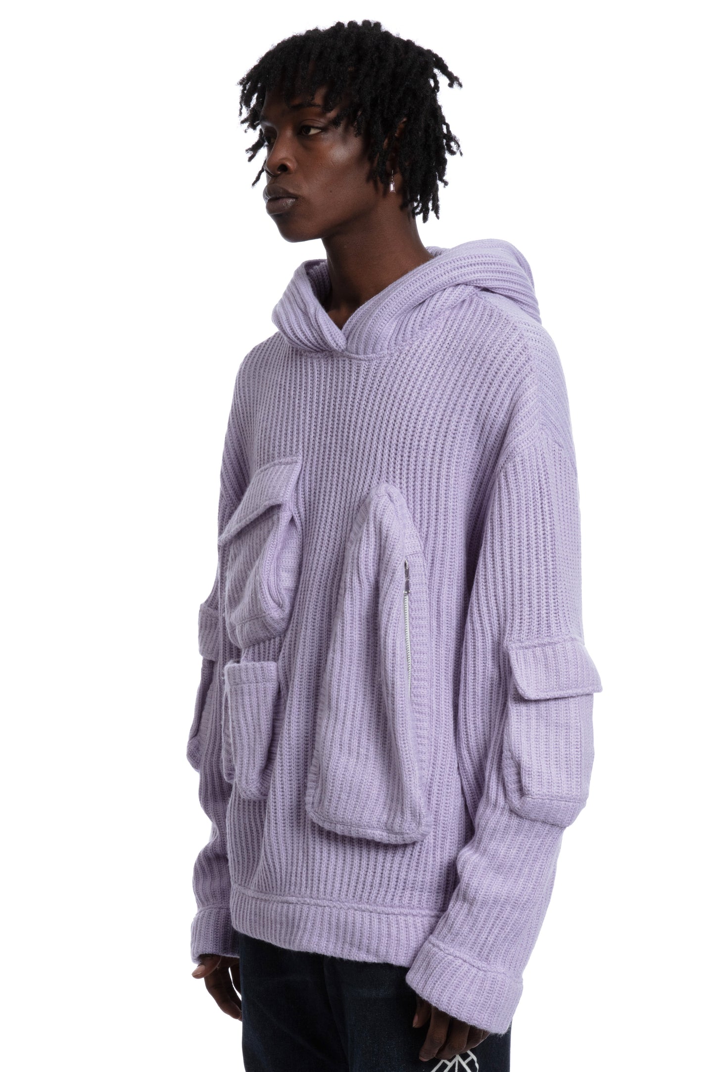 MULTI POCKET HOODED SWEATSHIRT