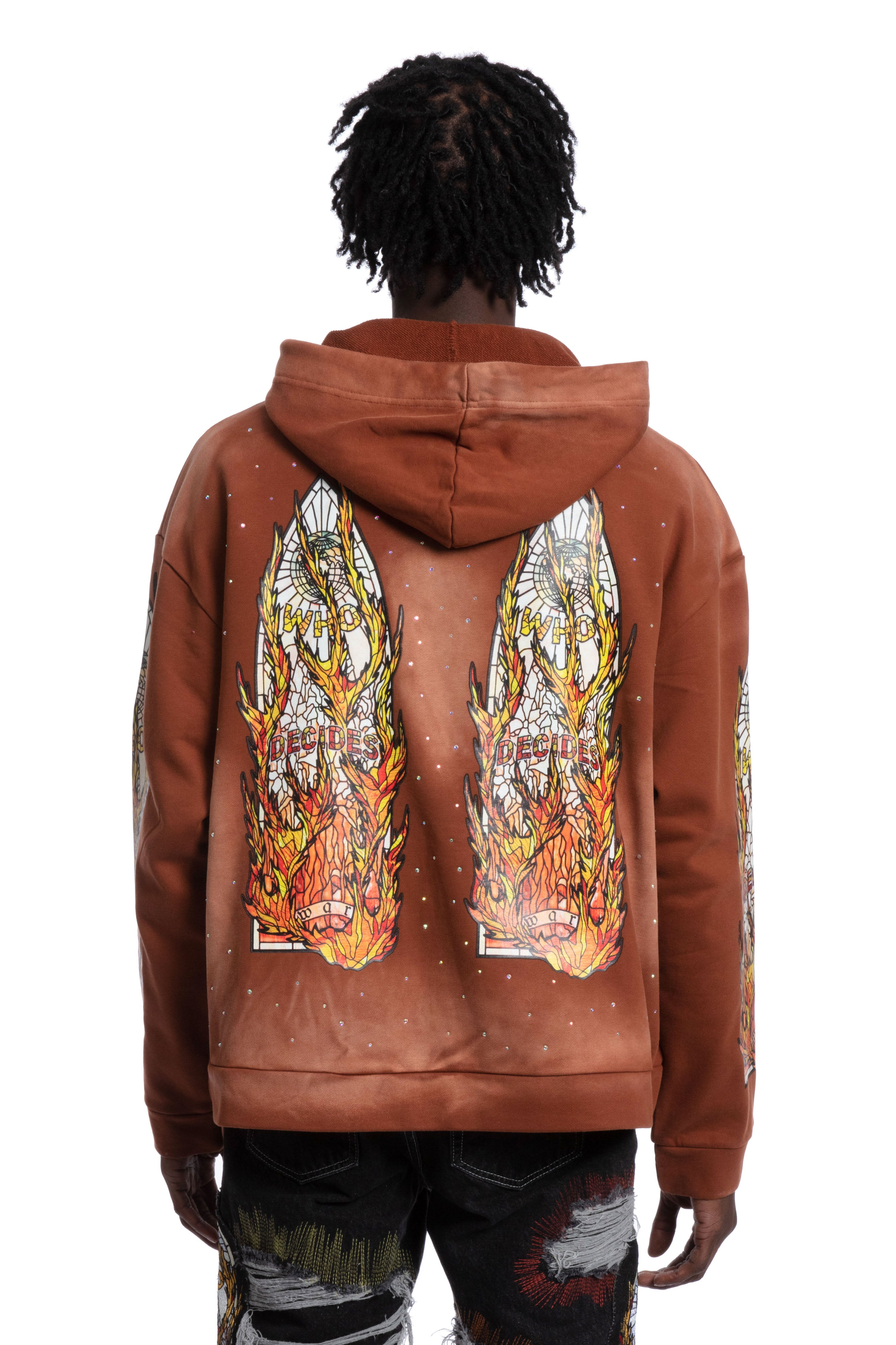 FLAME GLASS HOODED SWEATSHIRT