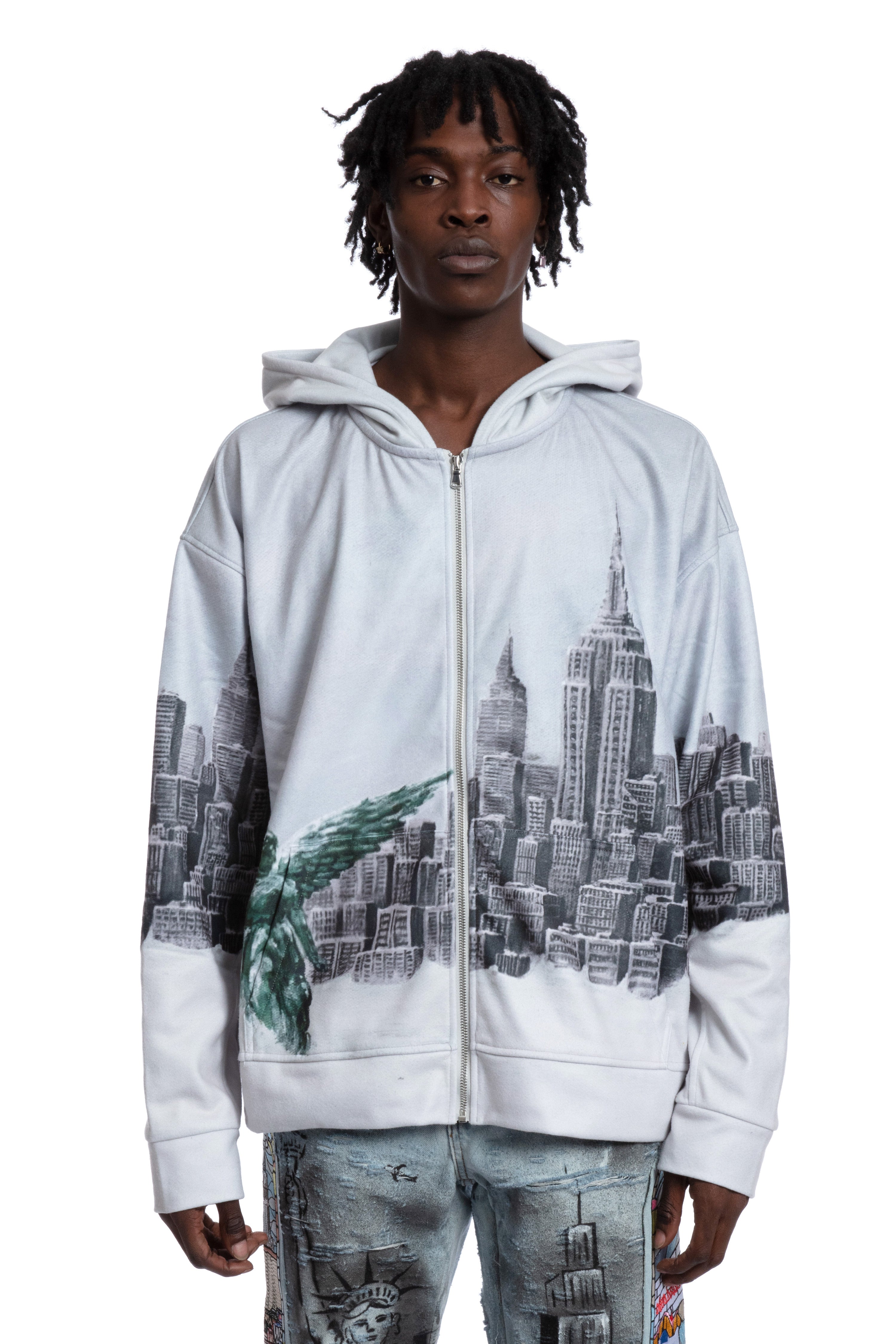 ANGEL OVER THE CITY ZIP UP