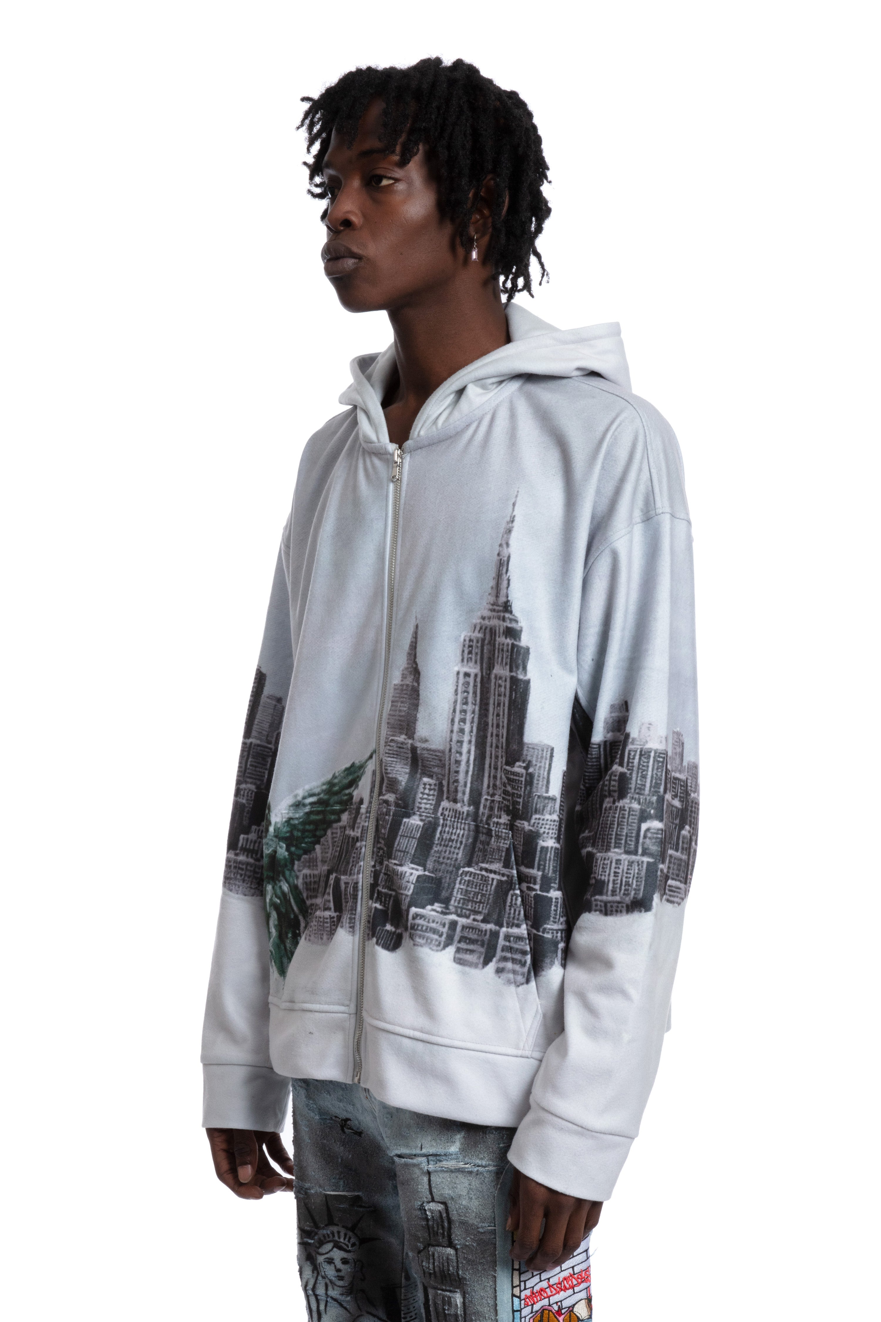 ANGEL OVER THE CITY ZIP UP