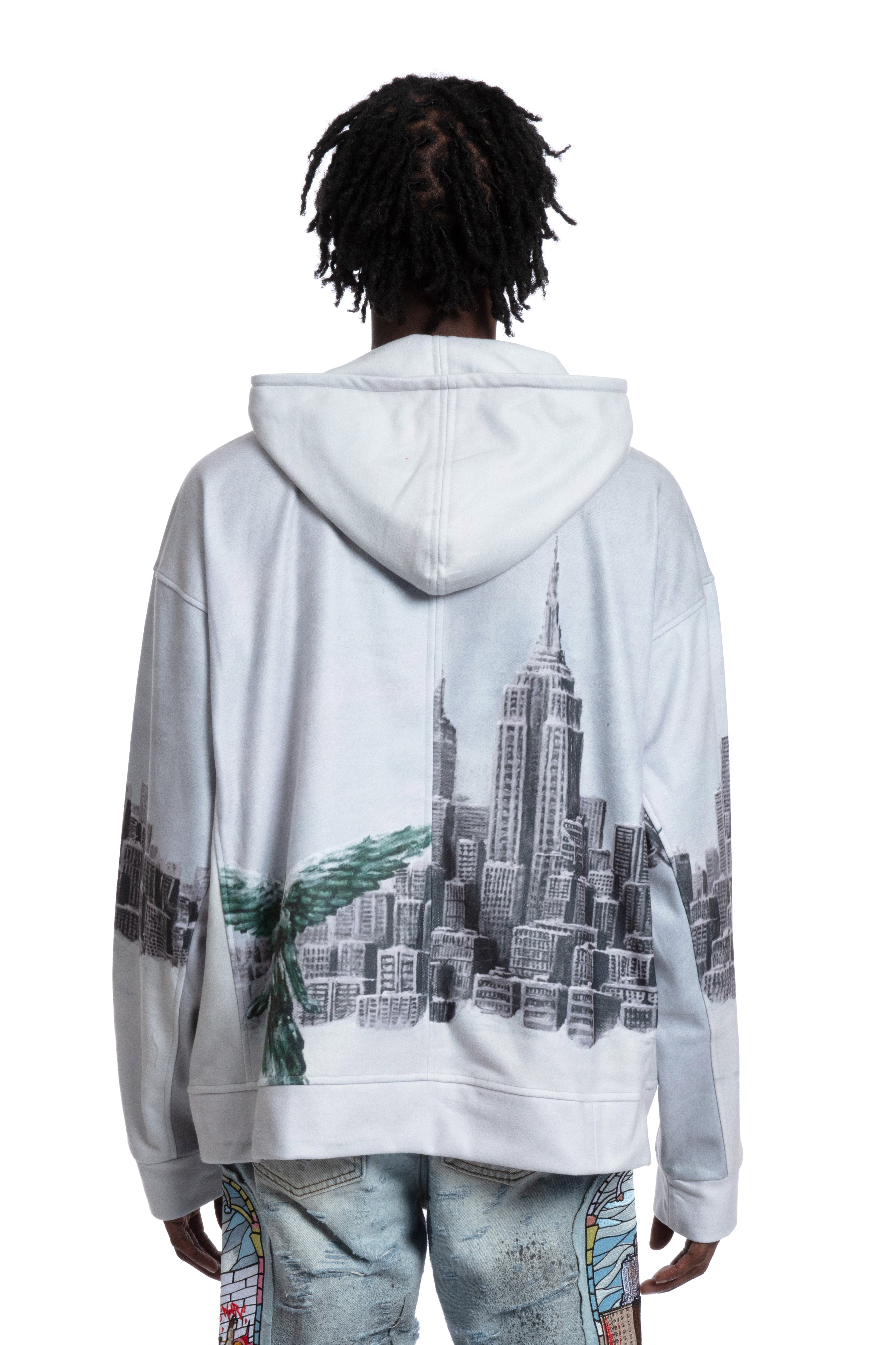 ANGEL OVER THE CITY ZIP UP