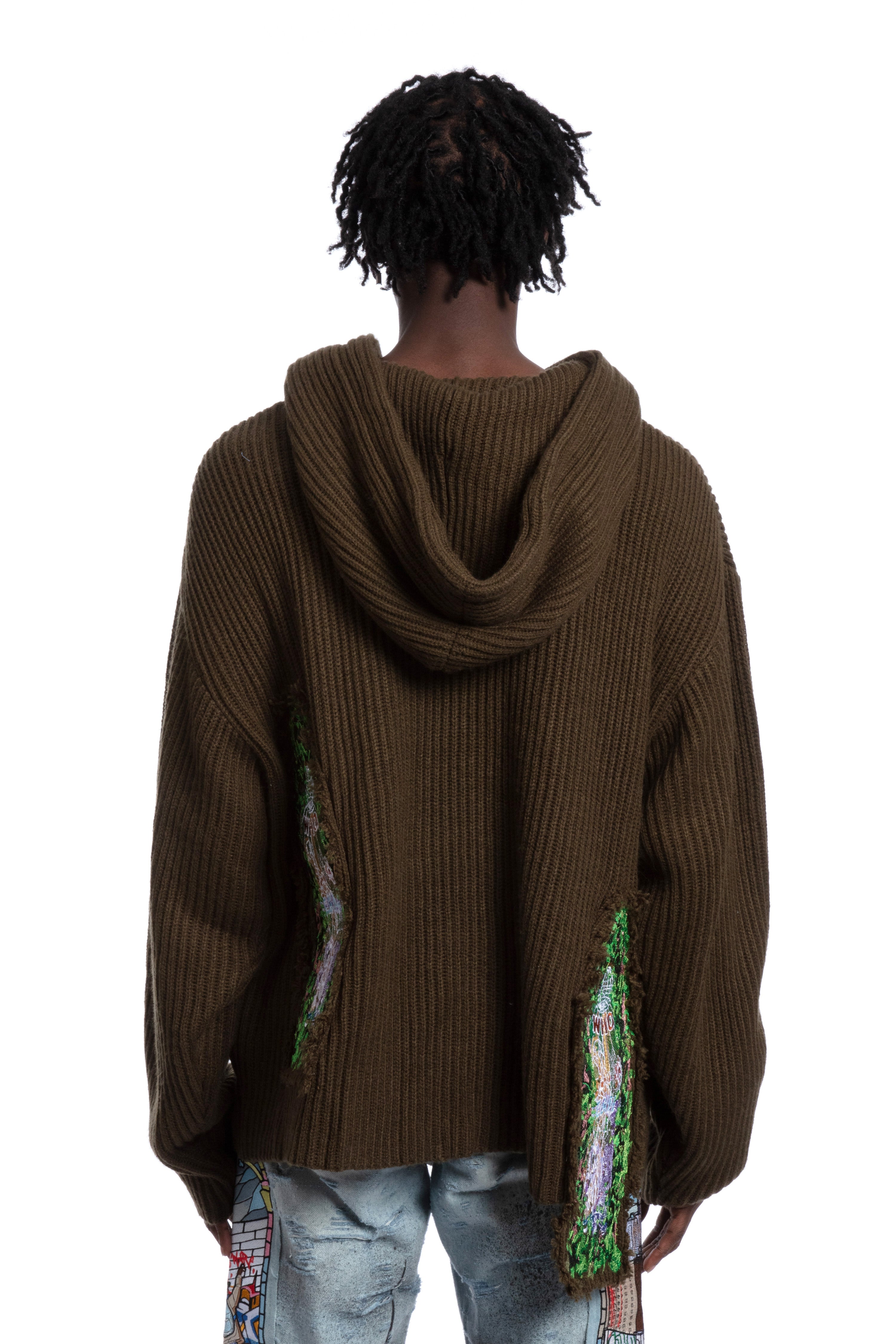 Hooded discount cloak sweater