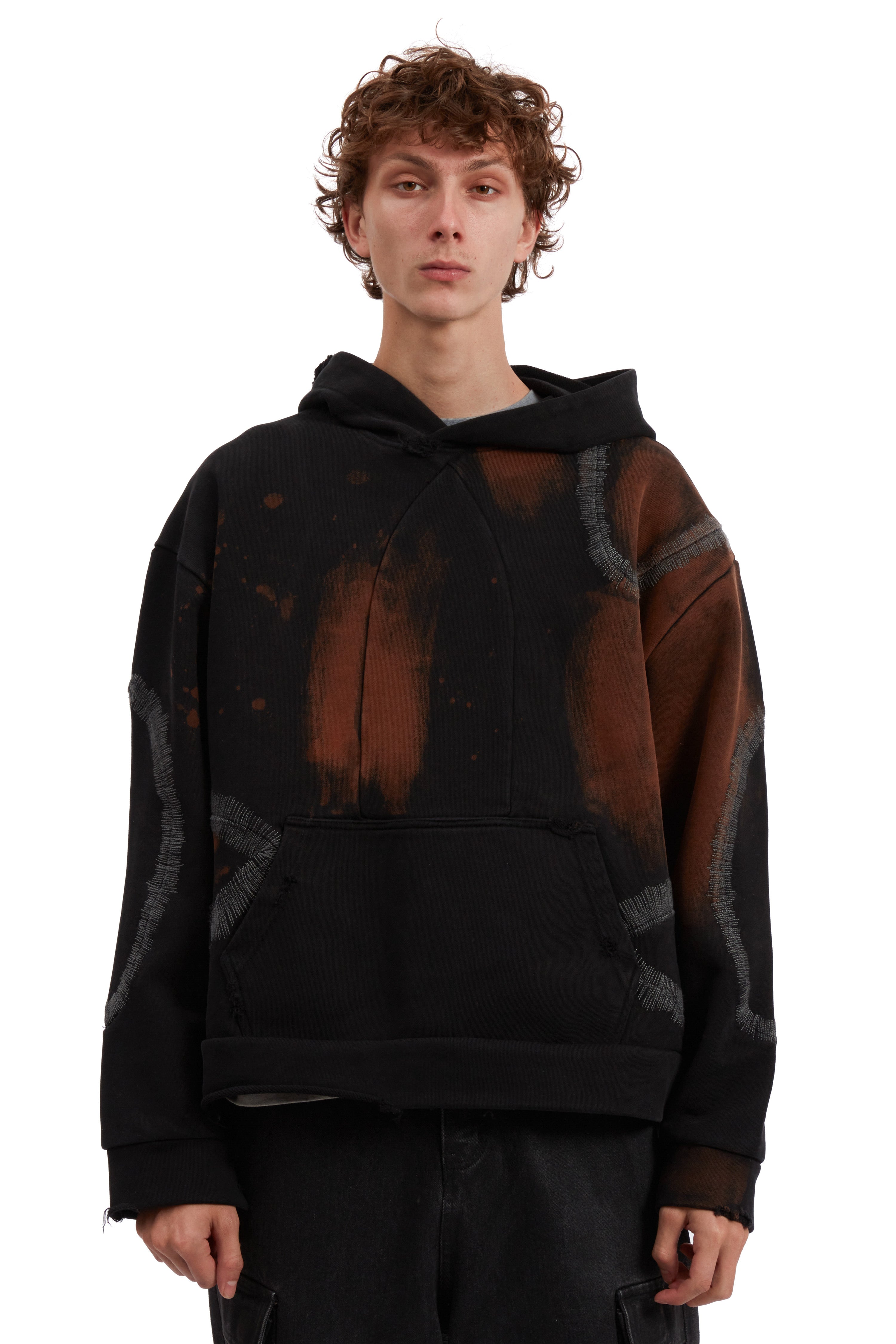 WINDOWED HOODED PULLOVER