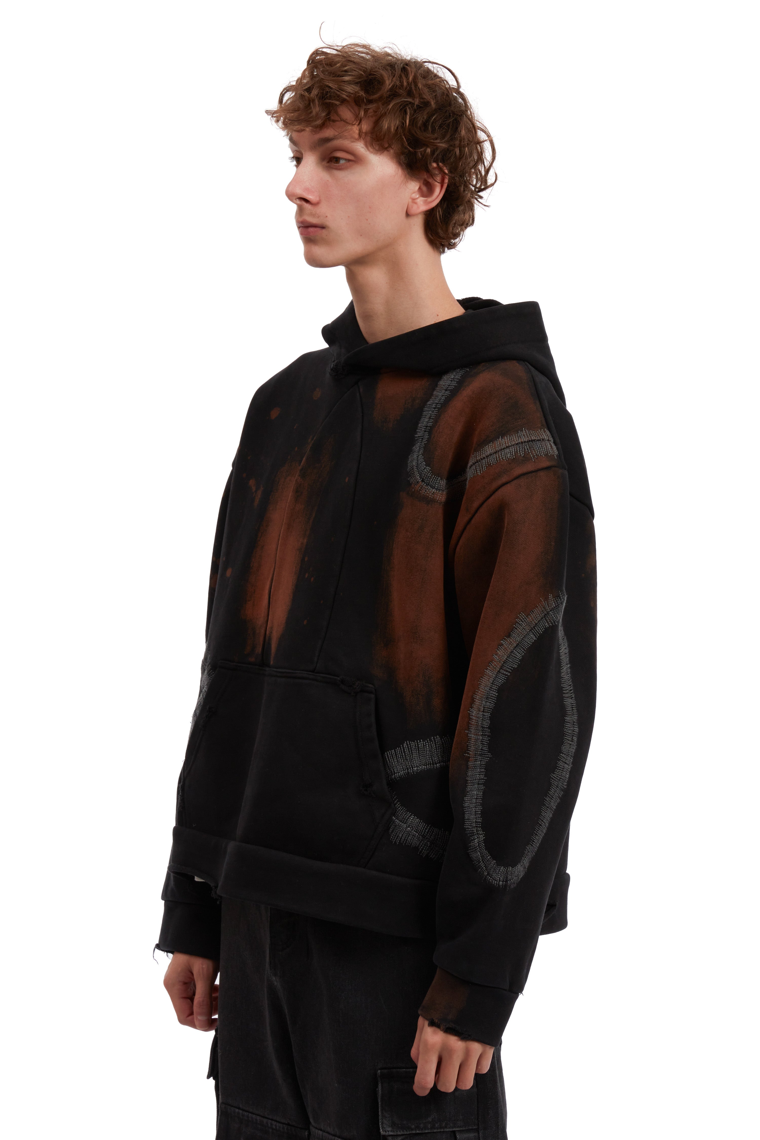 WINDOWED HOODED PULLOVER