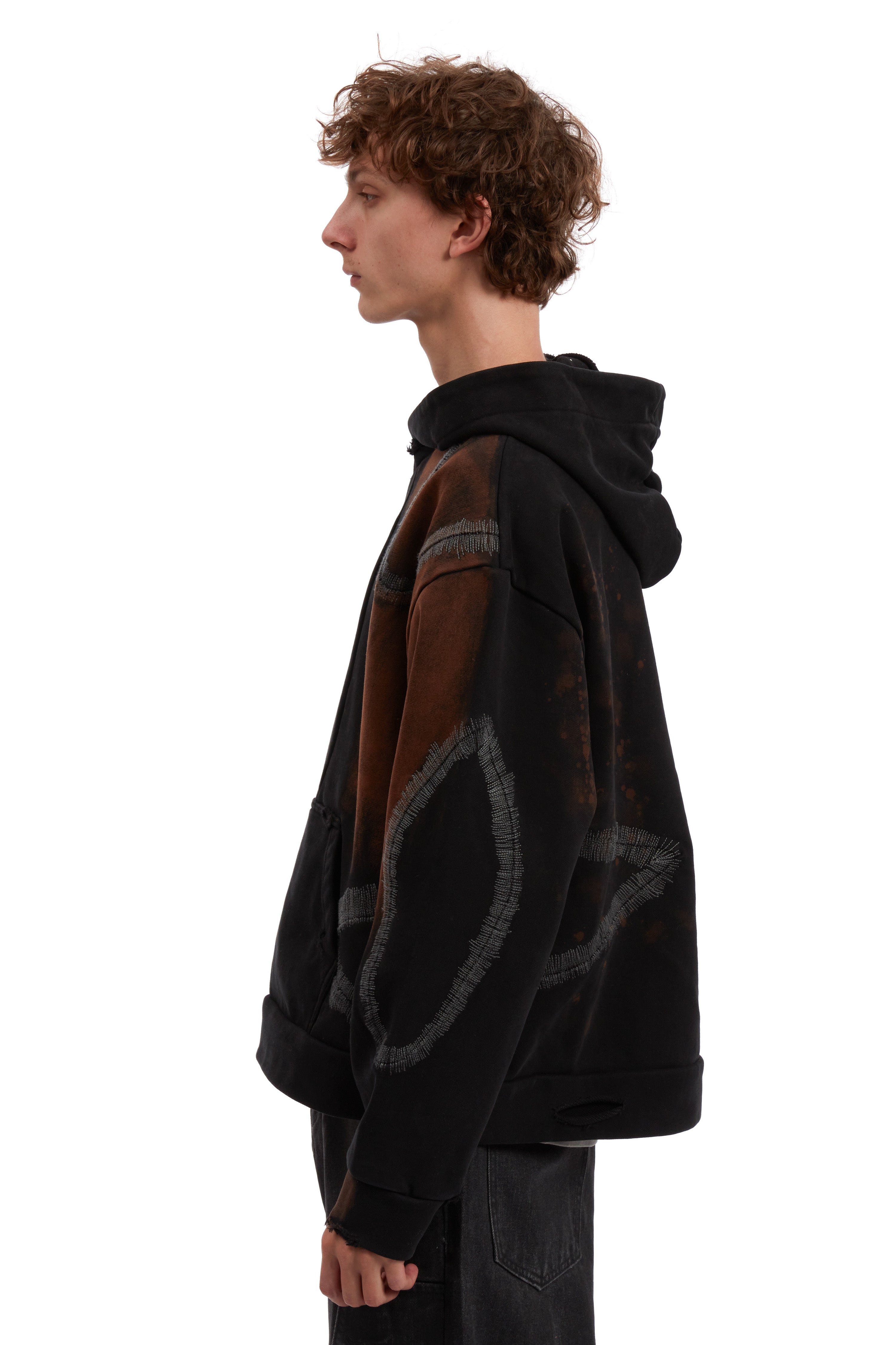 WINDOWED HOODED PULLOVER