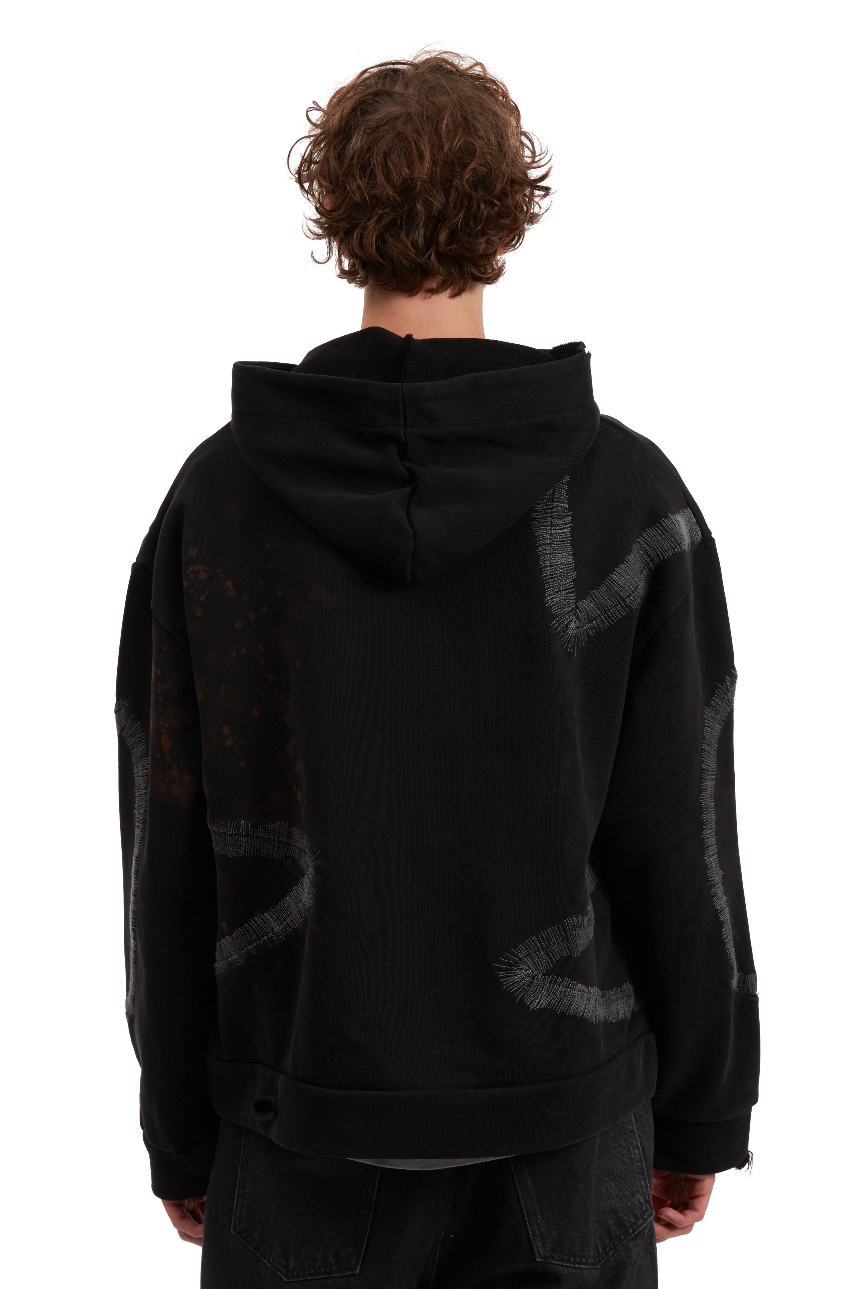 WINDOWED HOODED PULLOVER