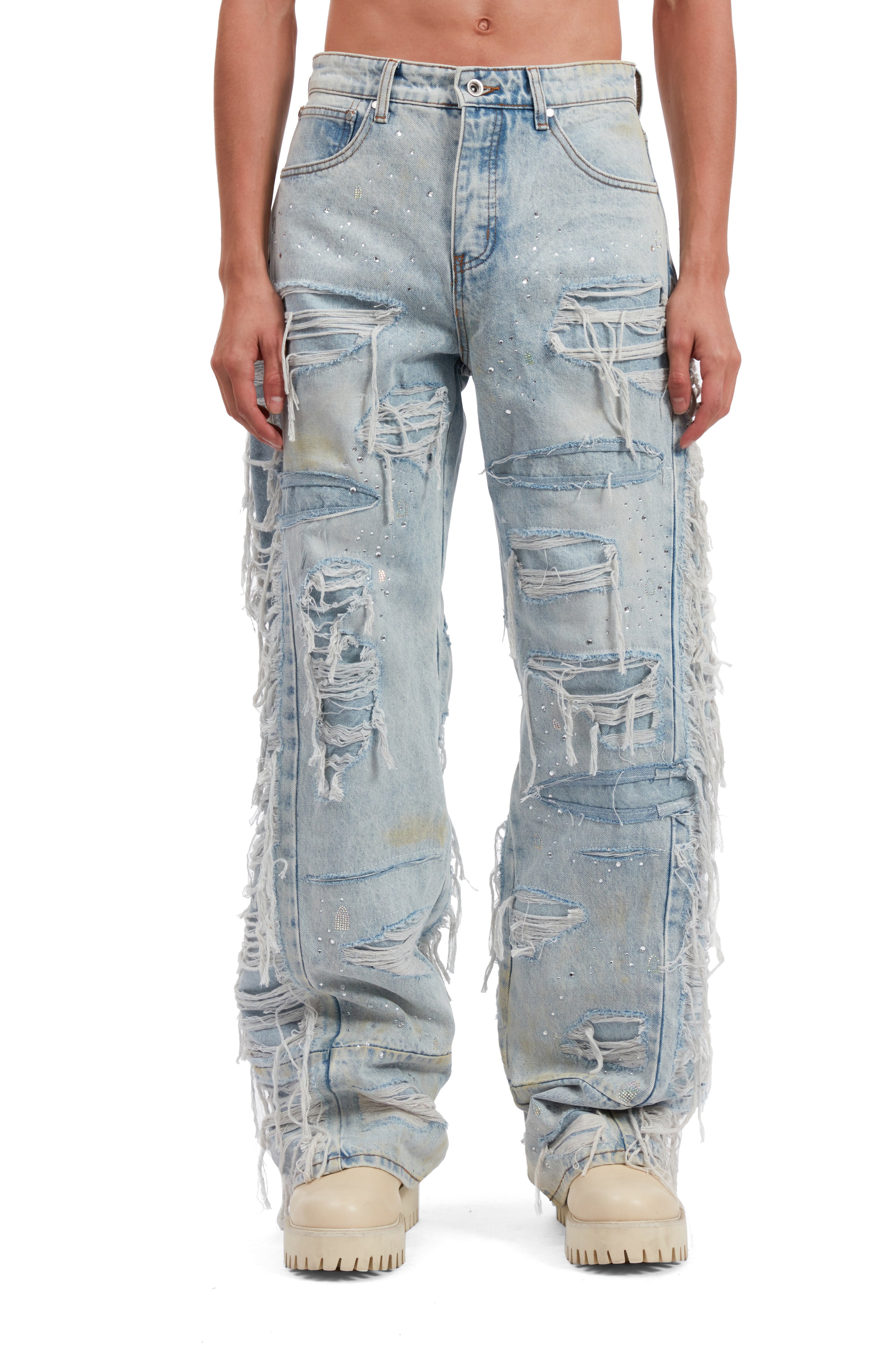 ULTRA FLARE DISTRESSED DENIM