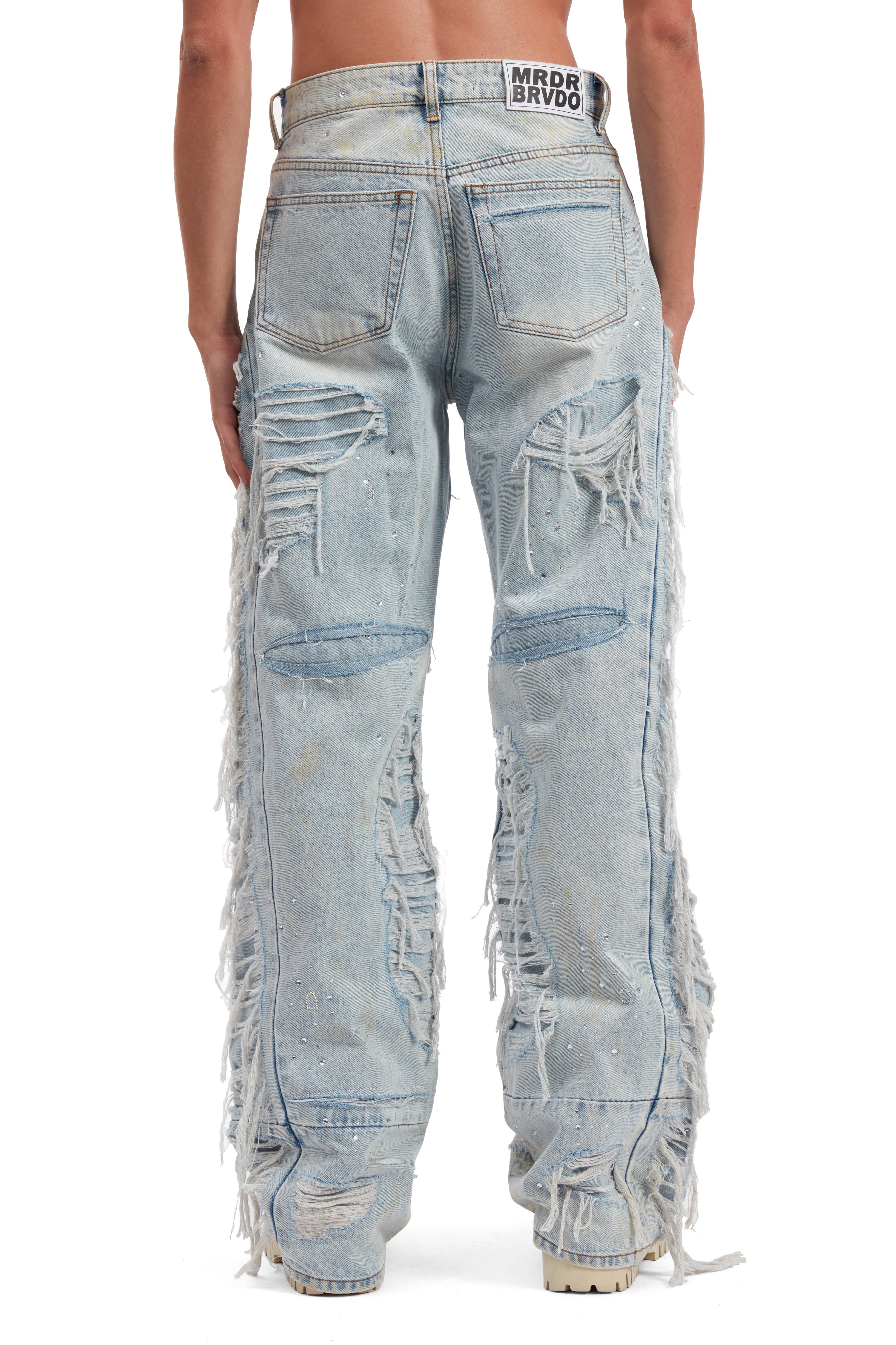 ULTRA FLARE DISTRESSED DENIM