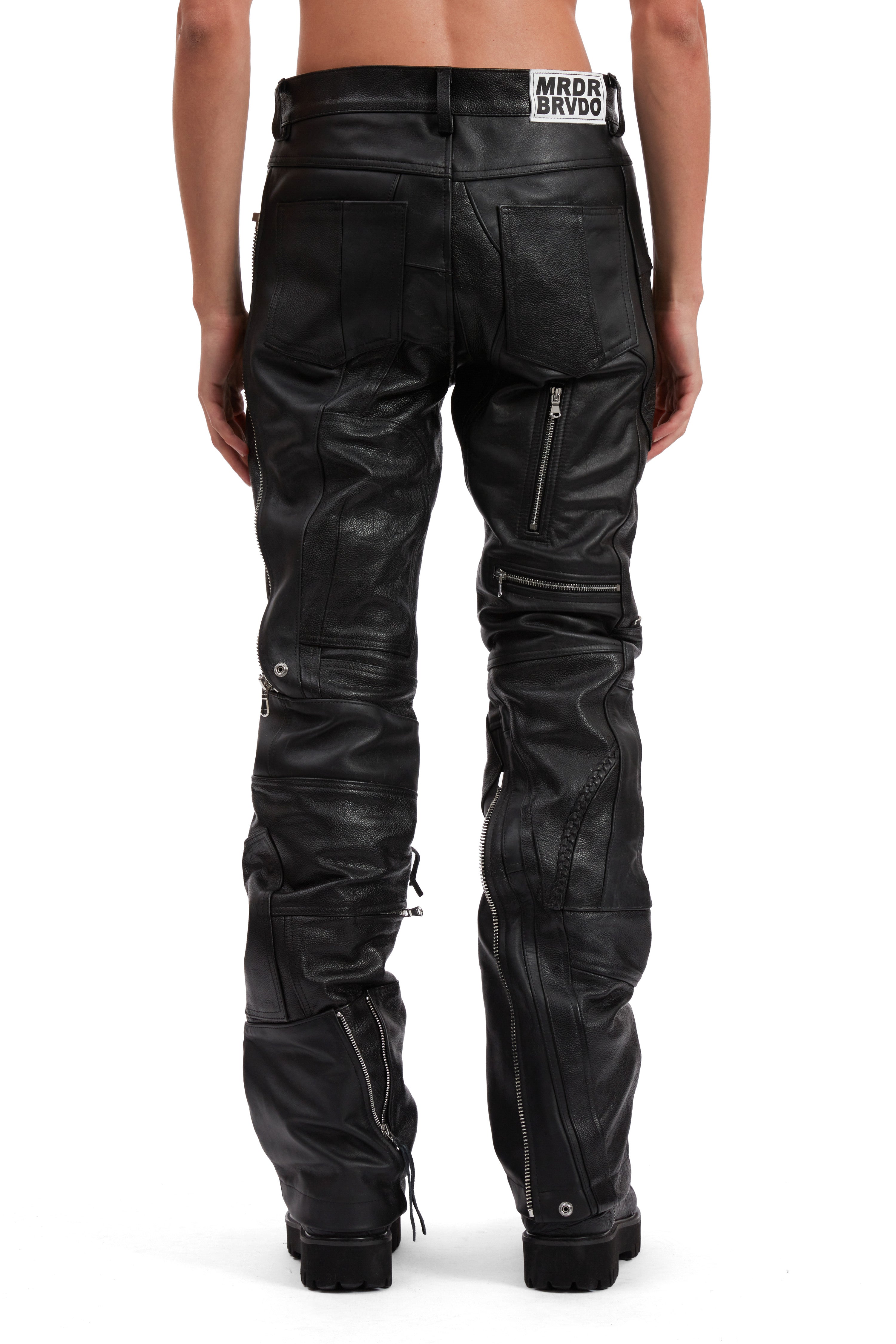 FRAGMENTED LEATHER TROUSER