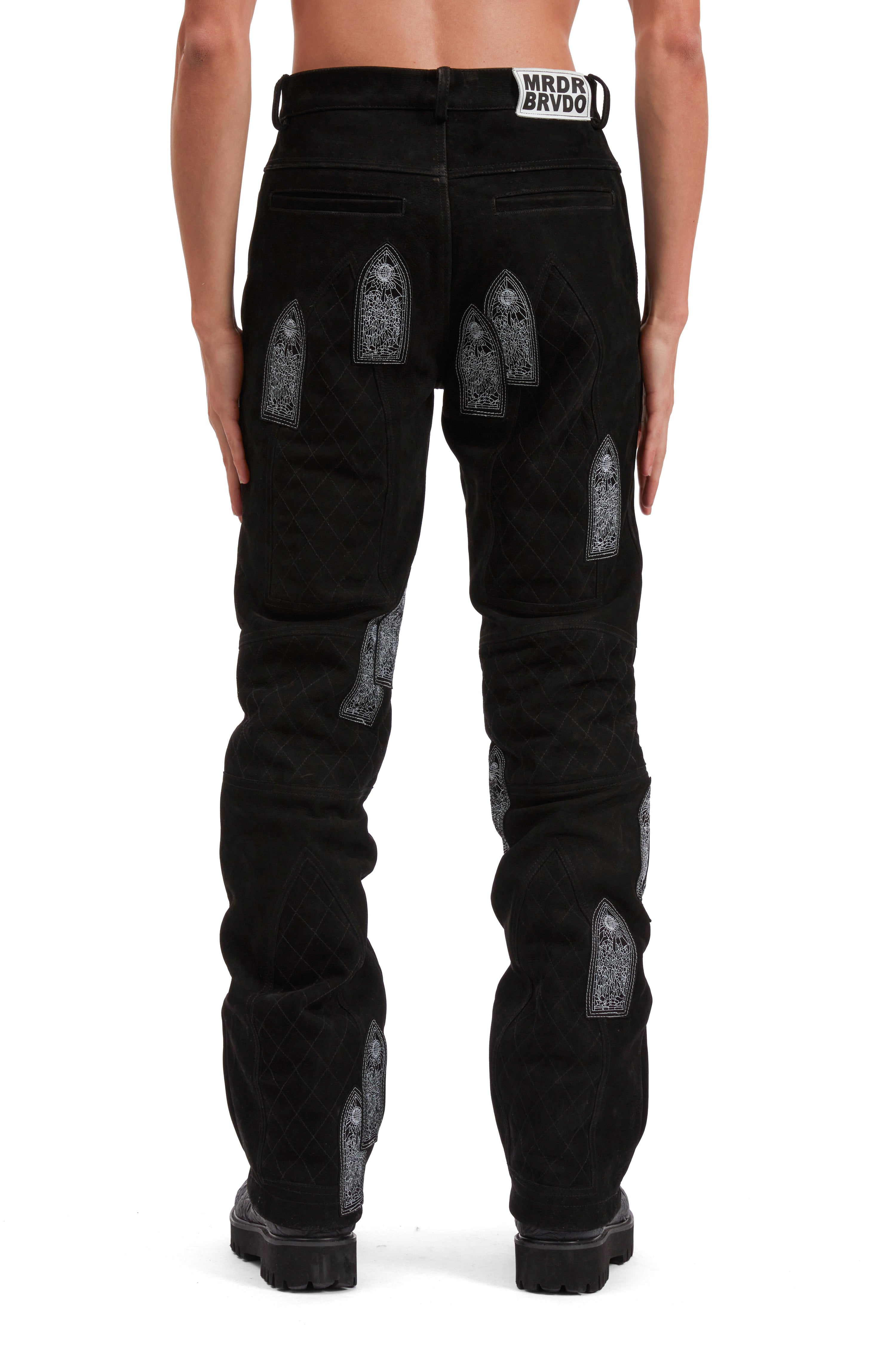 WDW SUEDE MOTO TROUSERS