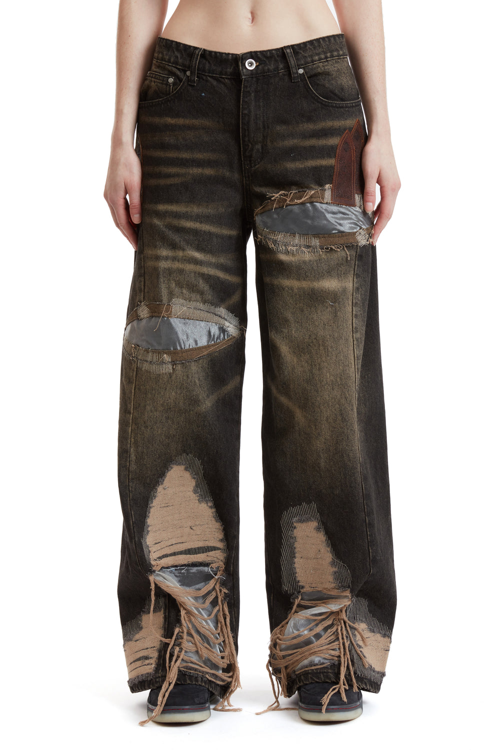 LOW RISE ORGANZA OVERLAY PANT