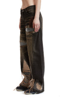 LOW RISE ORGANZA OVERLAY PANT