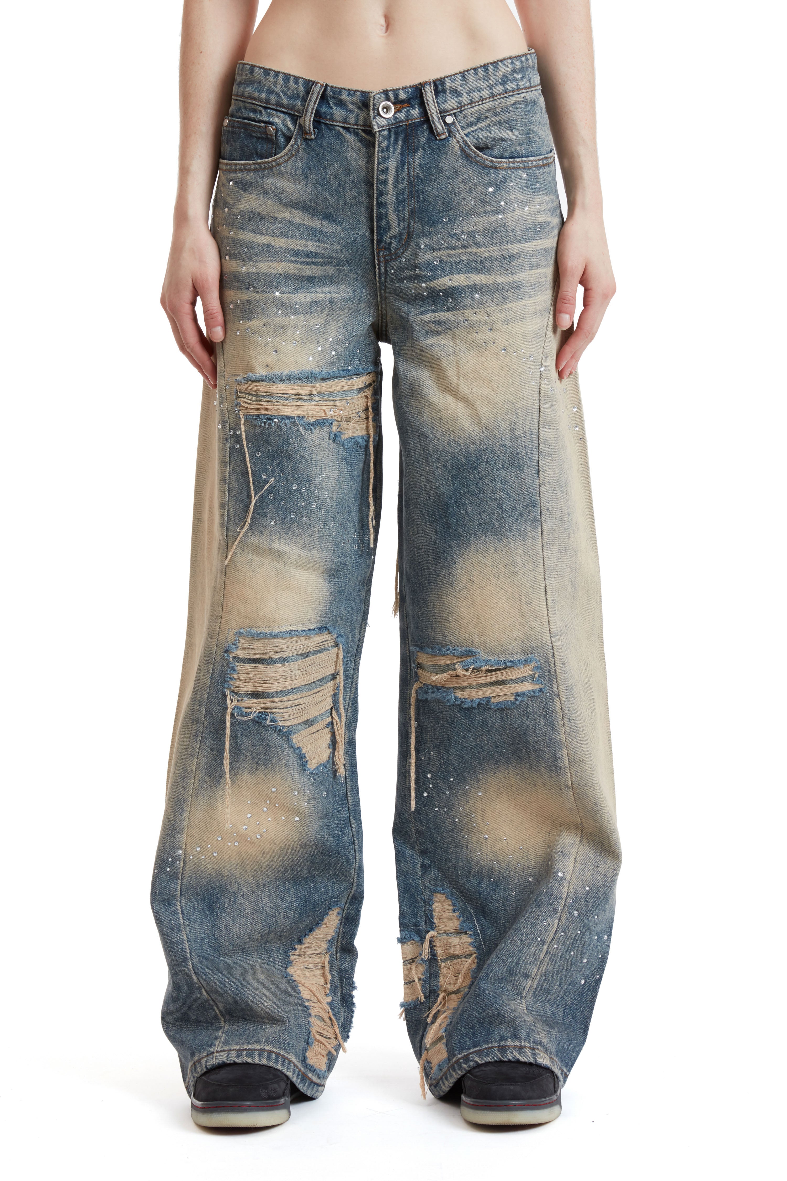 FADED STONE DENIM