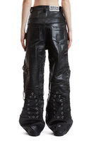 WIDE-LEG GROMMET PANT