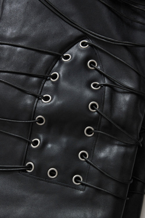 WIDE-LEG GROMMET PANT